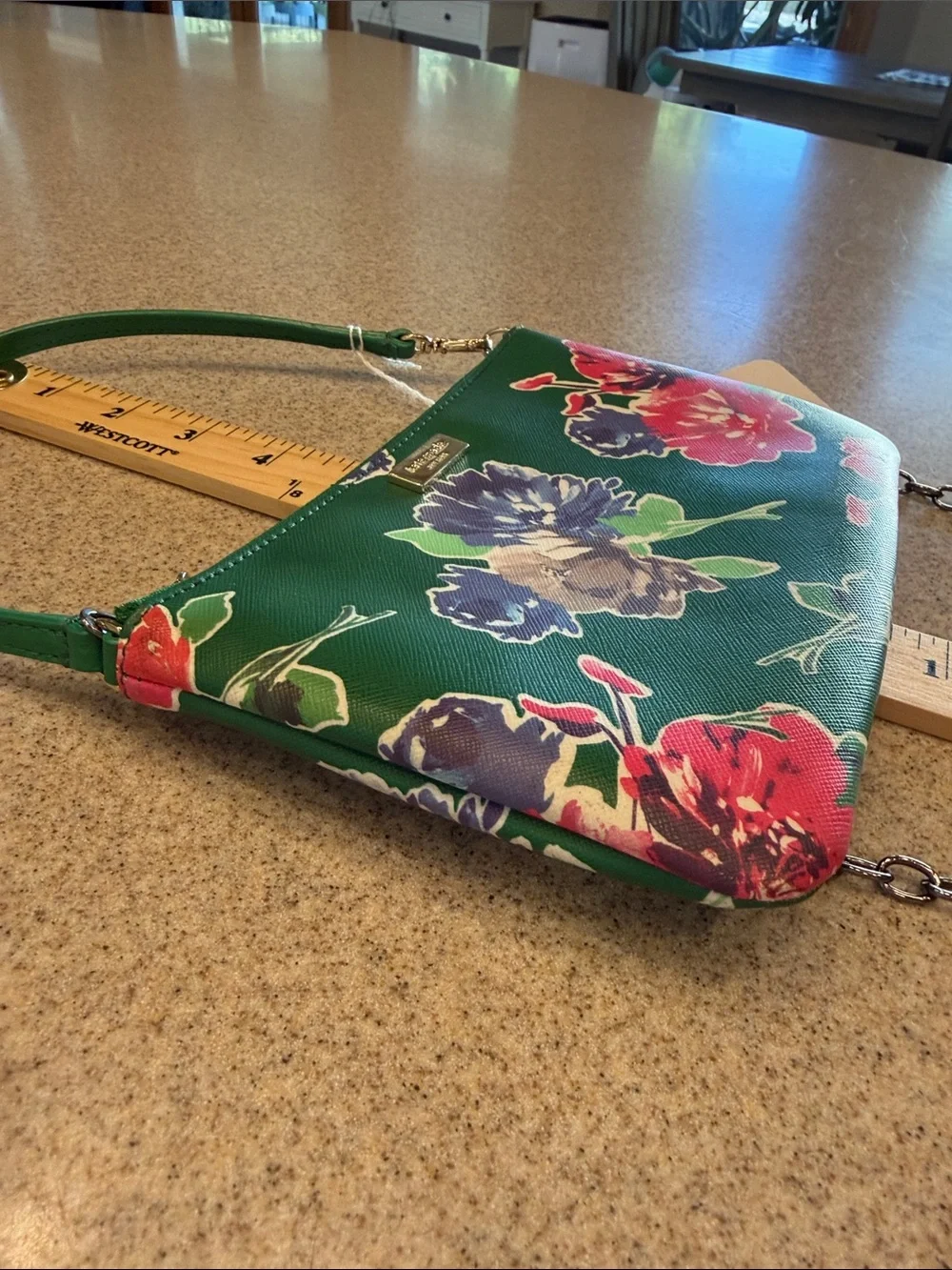 Kate Spade Green Floral Crossbody Bag/handbag